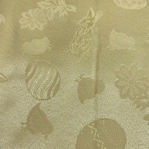 New Easter Damask Yellow Tablecloth 60” x 102” Oblong Rabbit Egg Flower Chick